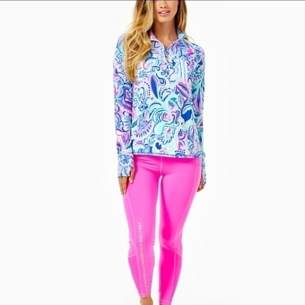 Lilly Pulitzer Weekender High Rise Leggings Pink Size M NWOT